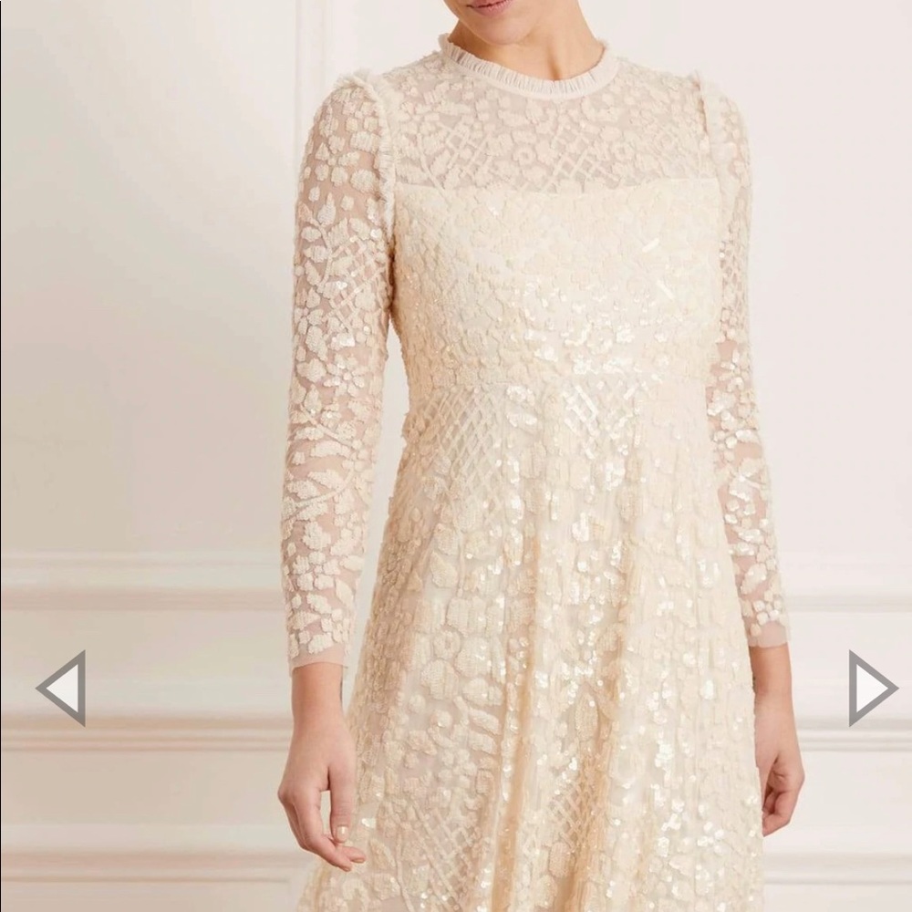 Needle & Thread Aurelia Long Sleeve Mini Dress